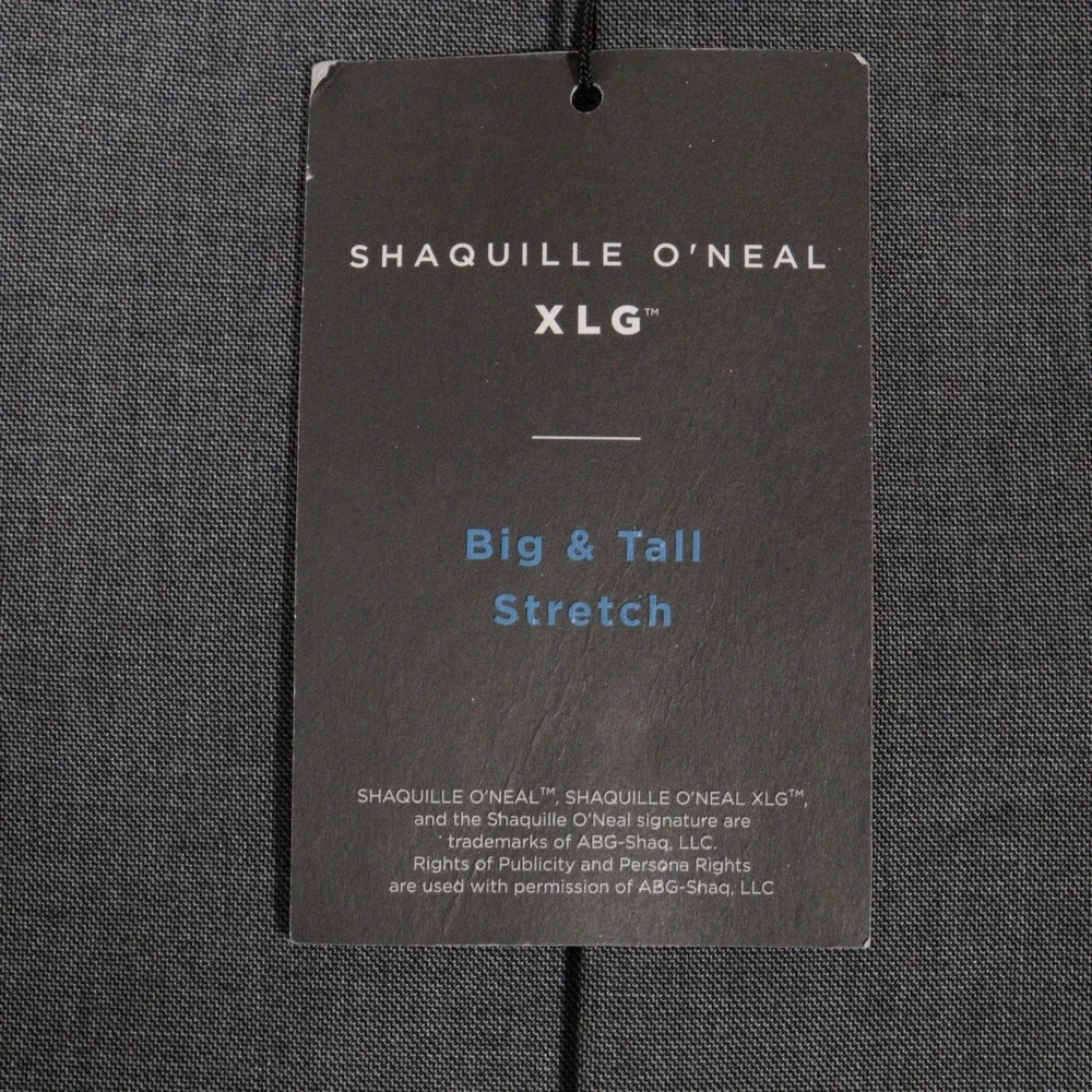 Shaquille O'Neal XLG Suit Vest Big & Tall Stretch Grey Formal Men 2XL NWT